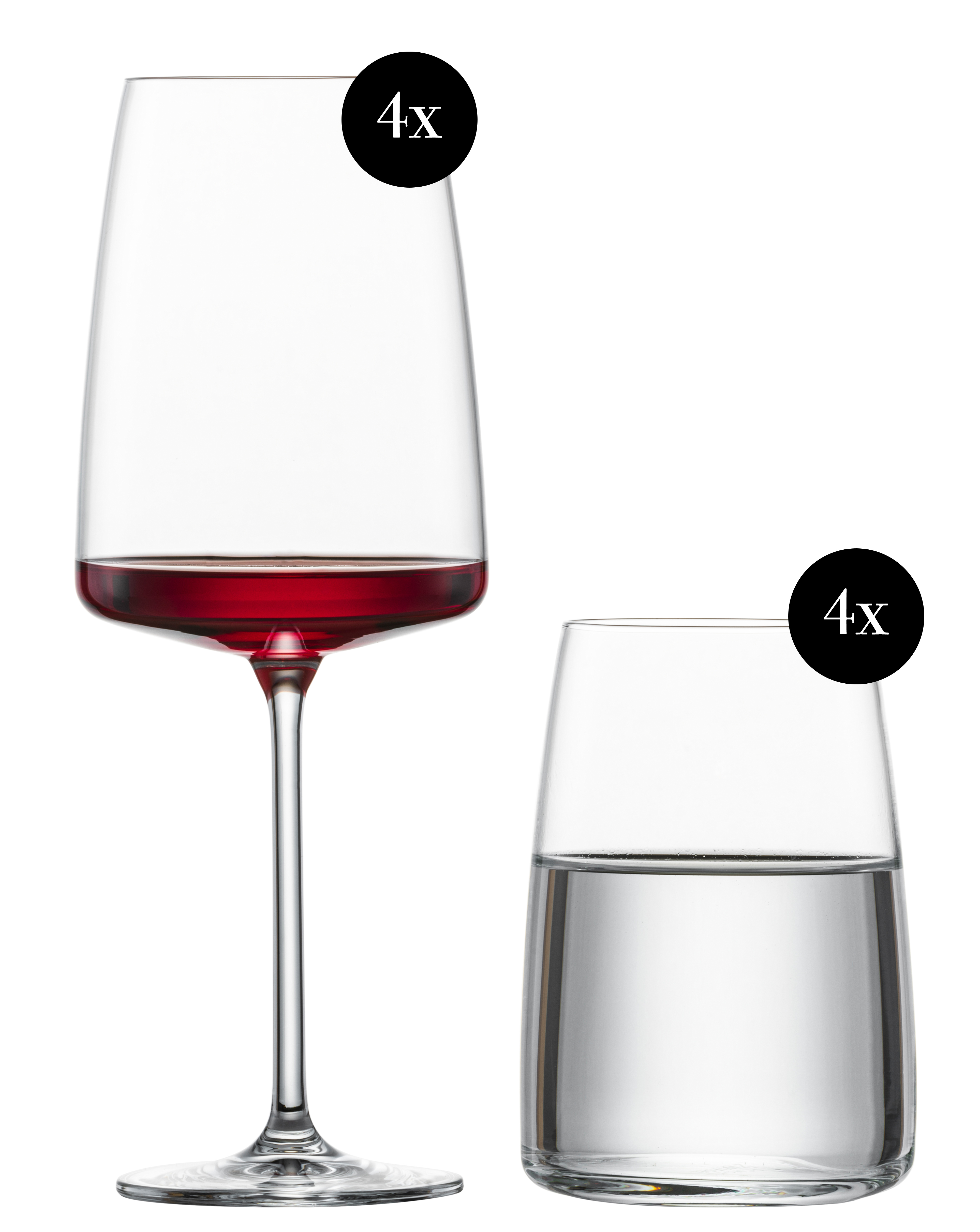 Zwiesel Glas Sensa Mixed Red & White Wine Glasses, Set of 8